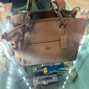 Coach Tan Leather Shoulder Bag
